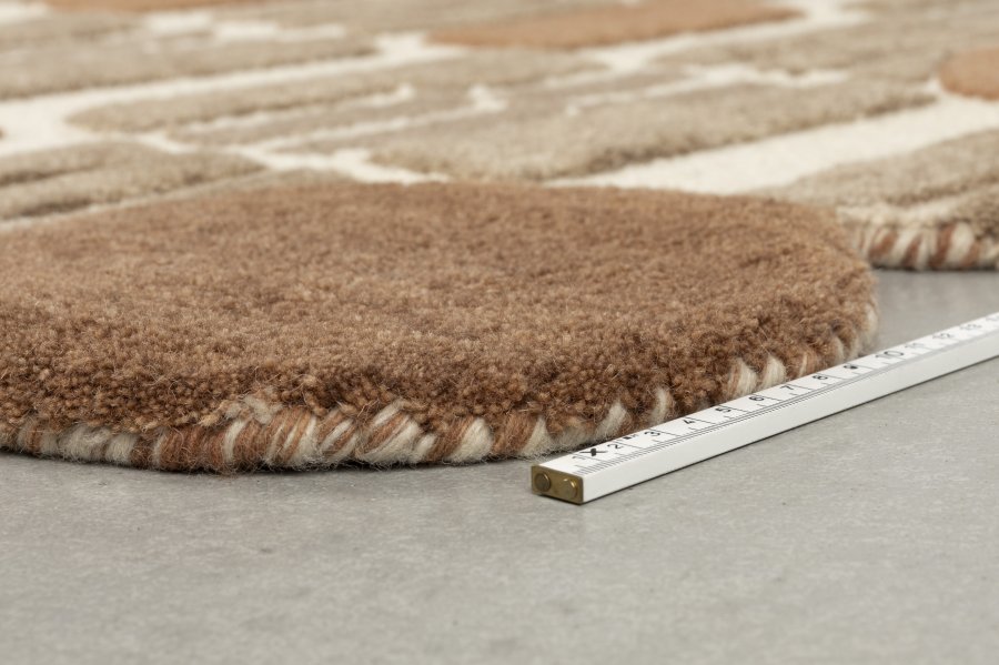 WHITE LABEL LIVING Mundra-teppe, rektangulrt - beige ull (160x230)