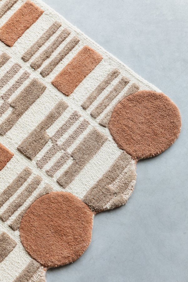 WHITE LABEL LIVING Mundra-teppe, rektangulrt - beige ull (160x230)