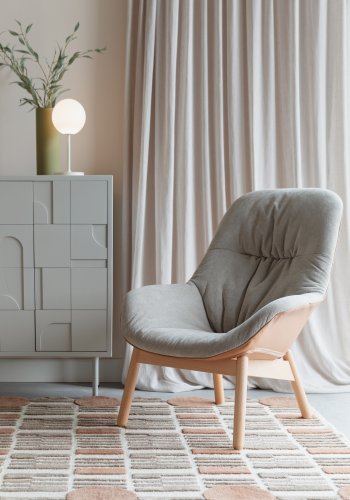 WHITE LABEL LIVING Mundra-teppe, rektangulrt - beige ull (160x230)