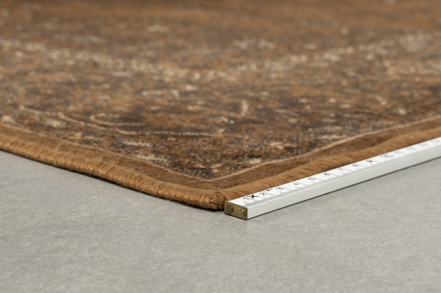 WHITE LABEL LIVING Rayan-teppe, rektangulrt - brun/beige viskose/polyester/bomull (140x200)