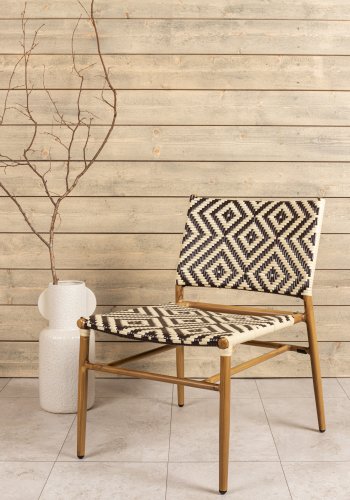 VENTURE DESIGN Calapan utendrs lenestol - beige/brun polyrattan og naturlig aluminium