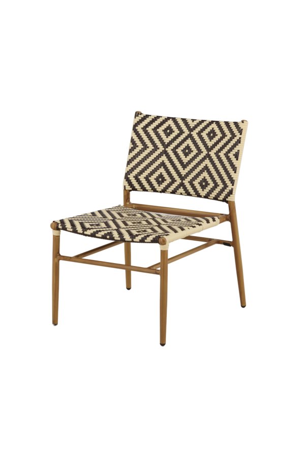 VENTURE DESIGN Calapan utendrs lenestol - beige/brun polyrattan og naturlig aluminium