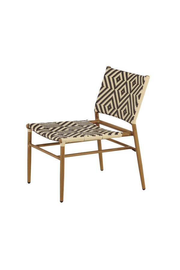 VENTURE DESIGN Calapan utendrs lenestol - beige/brun polyrattan og naturlig aluminium