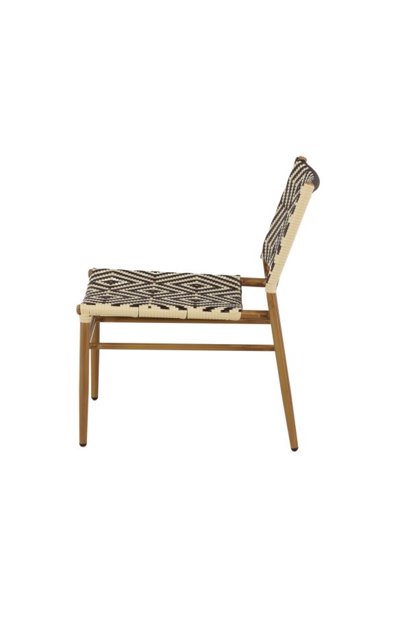 VENTURE DESIGN Calapan utendrs lenestol - beige/brun polyrattan og naturlig aluminium