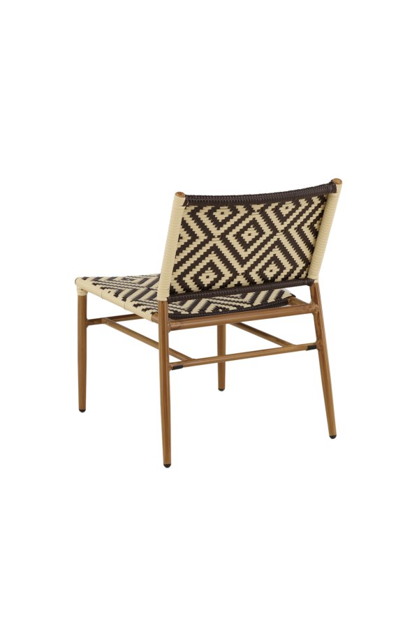 VENTURE DESIGN Calapan utendrs lenestol - beige/brun polyrattan og naturlig aluminium