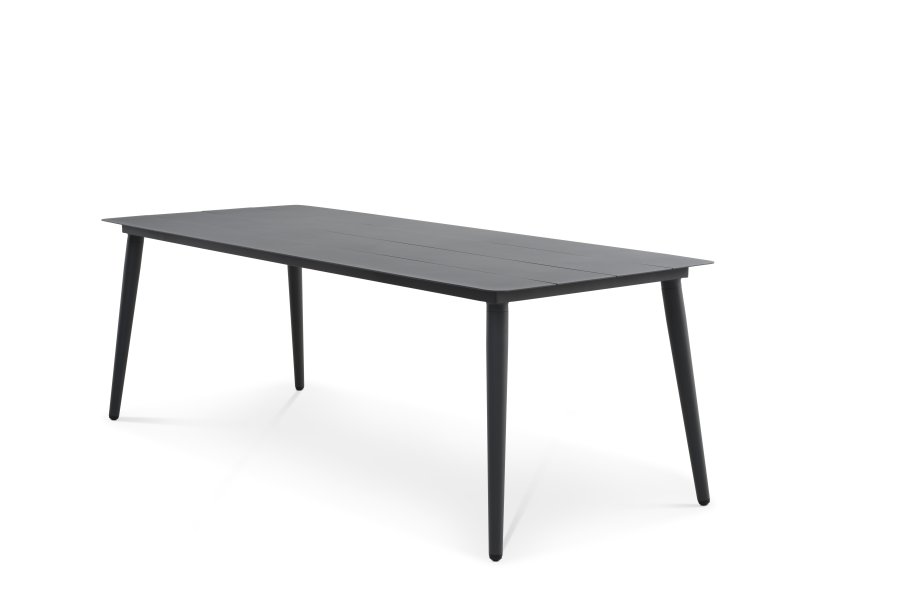 Corfu hagebord, rektangulrt - antrasittgrtt aluminium (220x90)