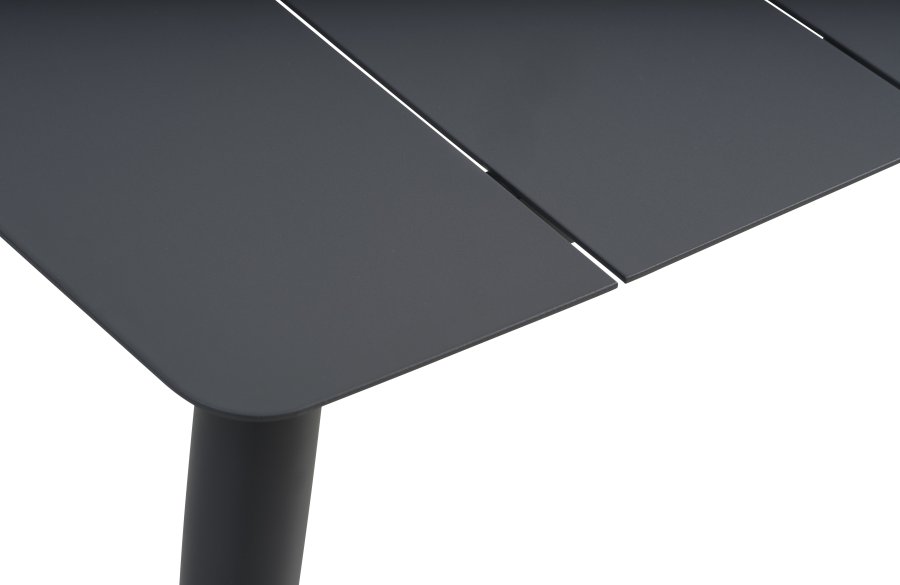 Corfu hagebord, rektangulrt - antrasittgrtt aluminium (220x90)