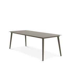 Korfu havebord, rektangulr - stone gr aluminium (220x90)