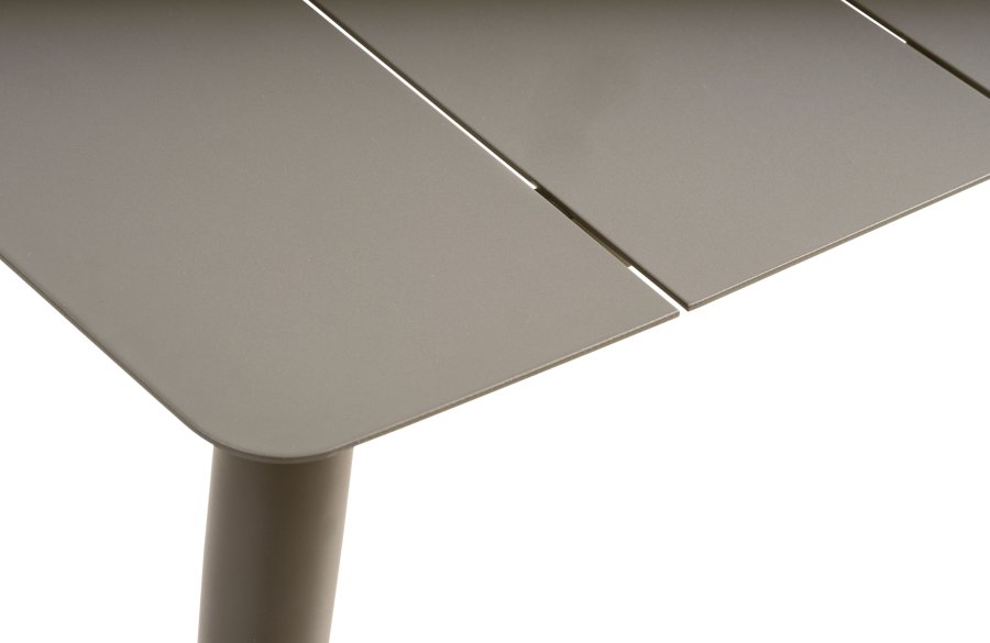 Corfu hagebord, rektangulrt - steingrtt aluminium (220x90)