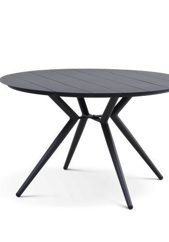 Corfu hagebord, rundt - antrasittgrtt aluminium (126)