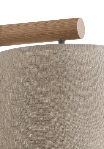 TK Deva vglampe - natur stof/fyrretr og sort stl