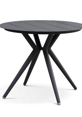 Corfu hagebord, rundt - antrasittgrtt aluminium (90)