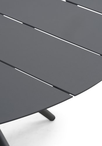 Corfu hagebord, rundt - antrasittgrtt aluminium (90)