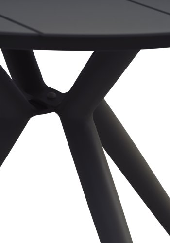 Corfu hagebord, rundt - antrasittgrtt aluminium (90)