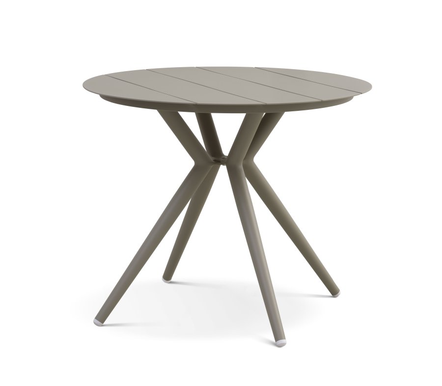 Corfu hagebord, rundt - steingr aluminium (90)