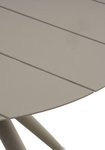 Corfu hagebord, rundt - steingr aluminium (90)