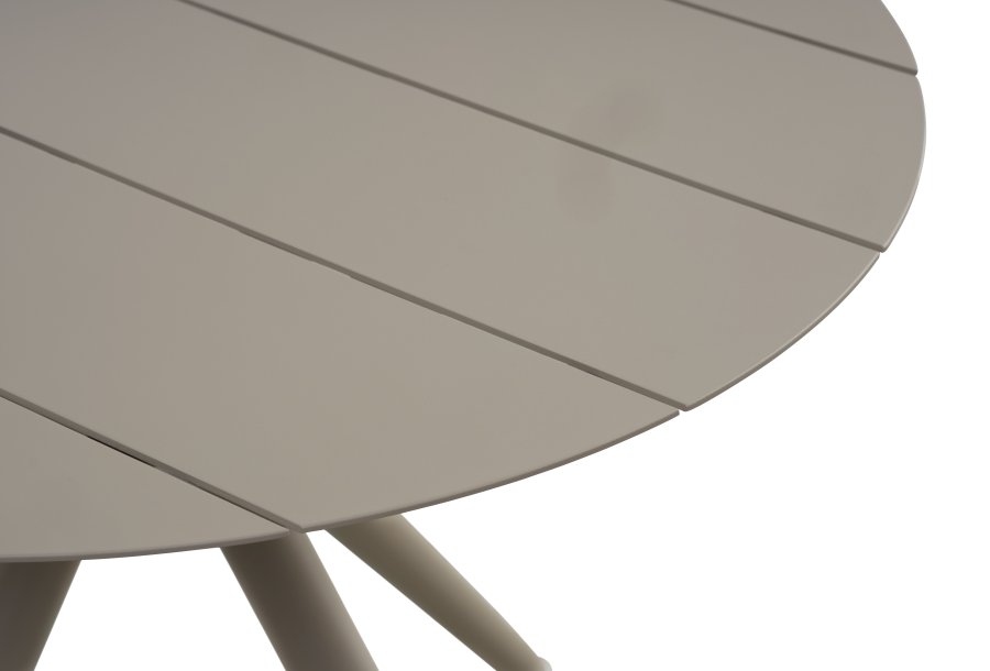 Corfu hagebord, rundt - steingr aluminium (90)