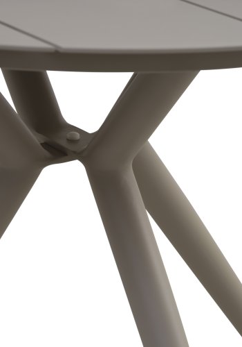 Corfu hagebord, rundt - steingr aluminium (90)