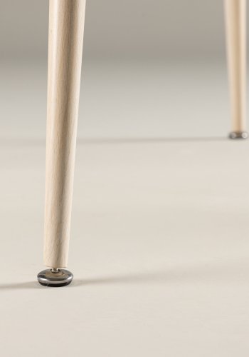 VENTURE DESIGN Plaza spisebord, rundt - hvitkalket MDF og stl (100)