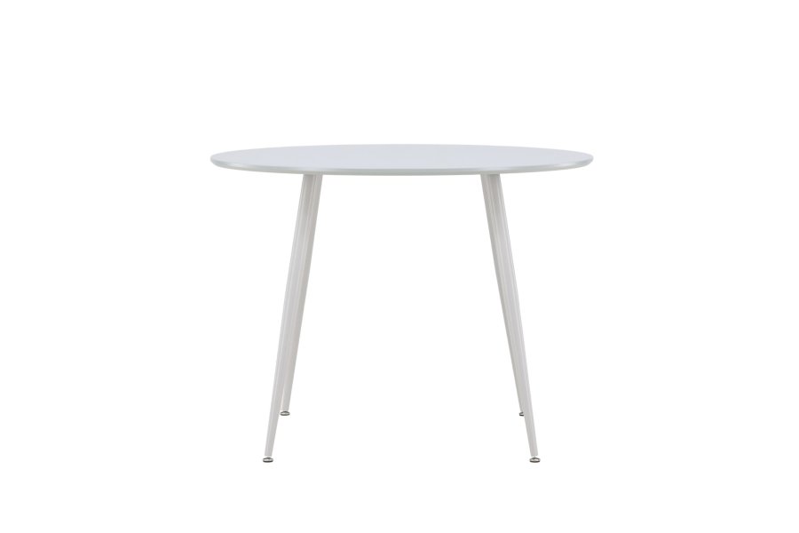 VENTURE DESIGN Plaza spisebord, rundt - gr MDF og stl (100)