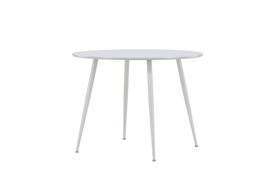 VENTURE DESIGN Plaza spisebord, rundt - gr MDF og stl (100)