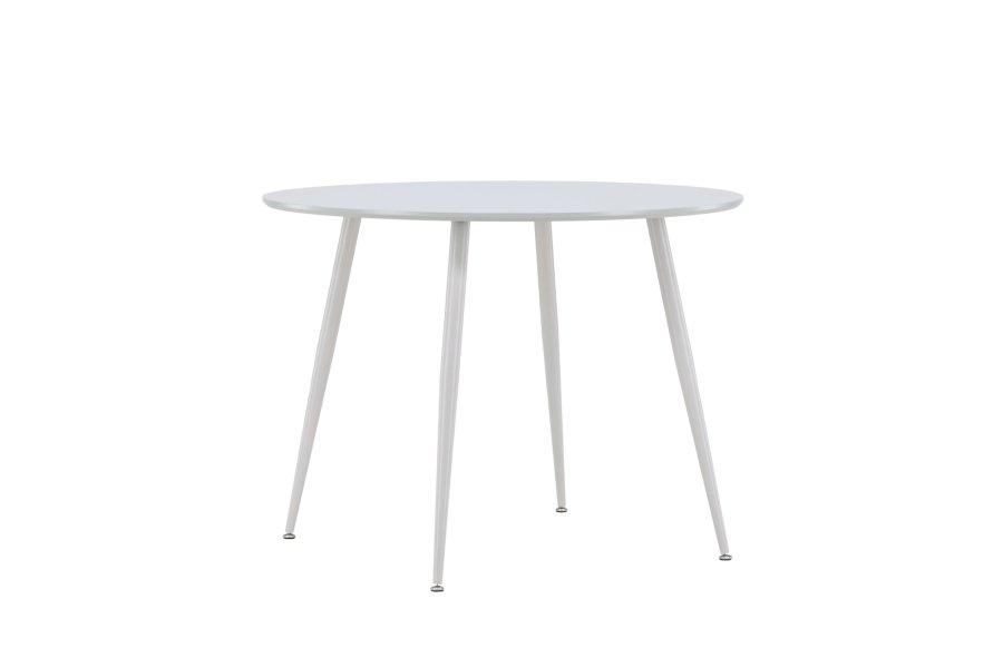 VENTURE DESIGN Plaza spisebord, rundt - gr MDF og stl (100)