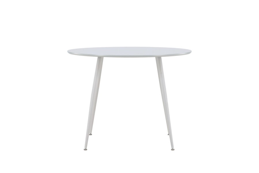 VENTURE DESIGN Plaza spisebord, rundt - gr MDF og stl (100)