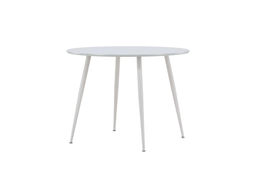 VENTURE DESIGN Plaza spisebord, rundt - gr MDF og stl (100)