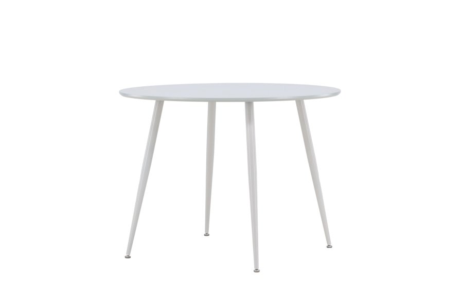 VENTURE DESIGN Plaza spisebord, rundt - gr MDF og stl (100)