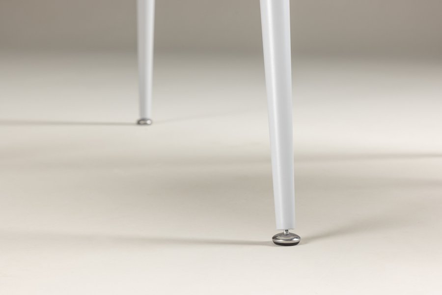 VENTURE DESIGN Plaza spisebord, rundt - gr MDF og stl (100)