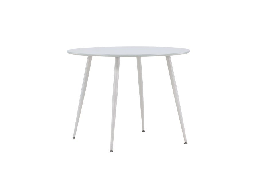 VENTURE DESIGN Plaza spisebord, rundt - gr MDF og stl (100)