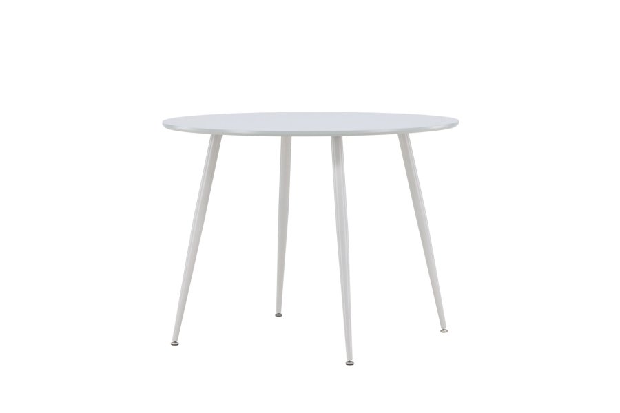 VENTURE DESIGN Plaza spisebord, rundt - gr MDF og stl (100)