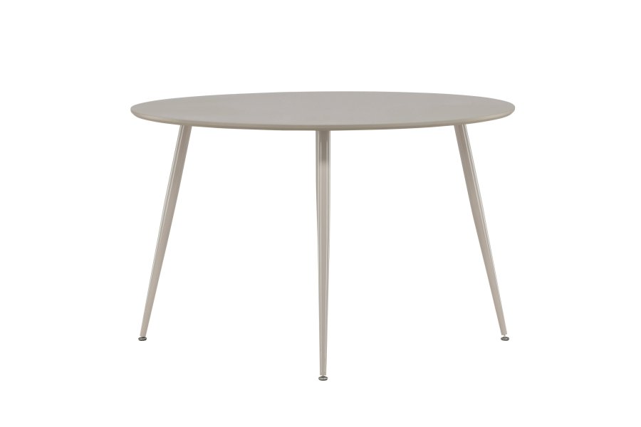 VENTURE DESIGN Plaza Esstisch, rund � beige MDF und Stahl (�120)