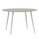 VENTURE DESIGN Plaza Esstisch, rund � beige MDF und Stahl (�120)
