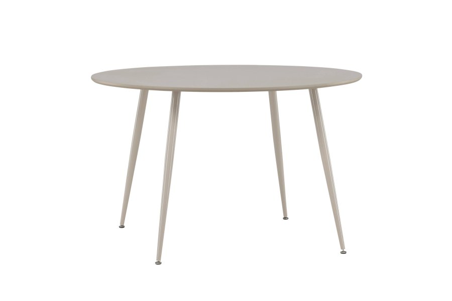 VENTURE DESIGN Plaza Esstisch, rund � beige MDF und Stahl (�120)