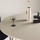 VENTURE DESIGN Plaza Esstisch, rund � beige MDF und Stahl (�120)