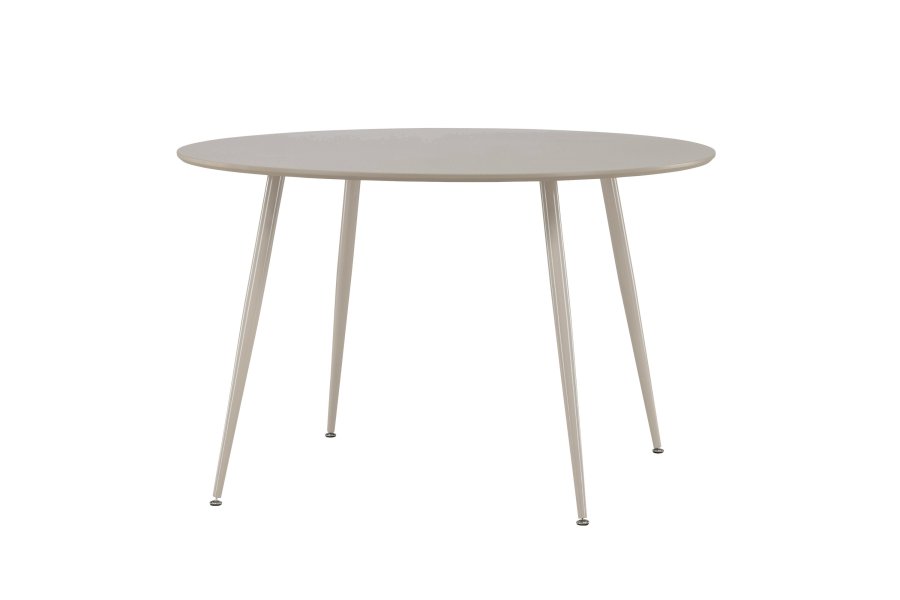 VENTURE DESIGN Plaza Esstisch, rund � beige MDF und Stahl (�120)
