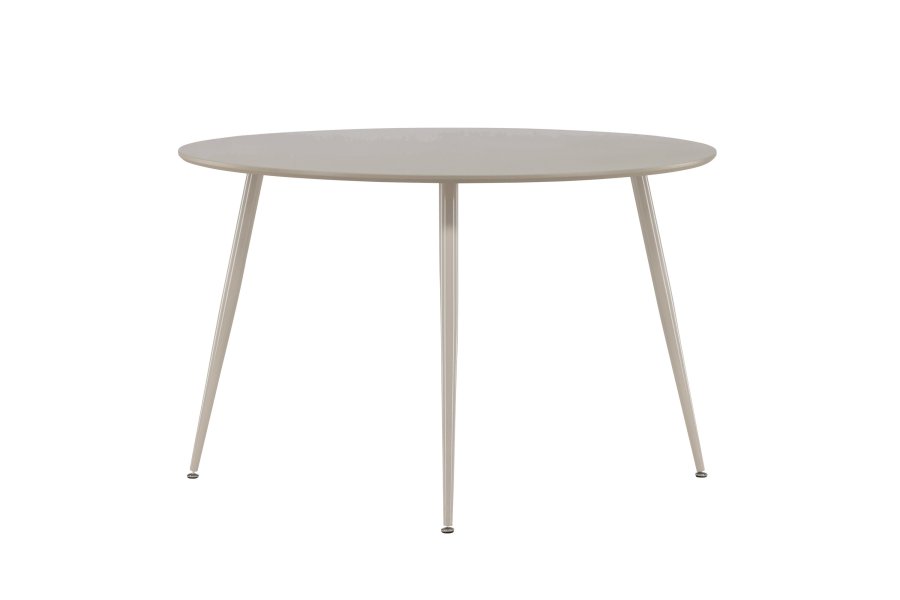 VENTURE DESIGN Plaza Esstisch, rund � beige MDF und Stahl (�120)