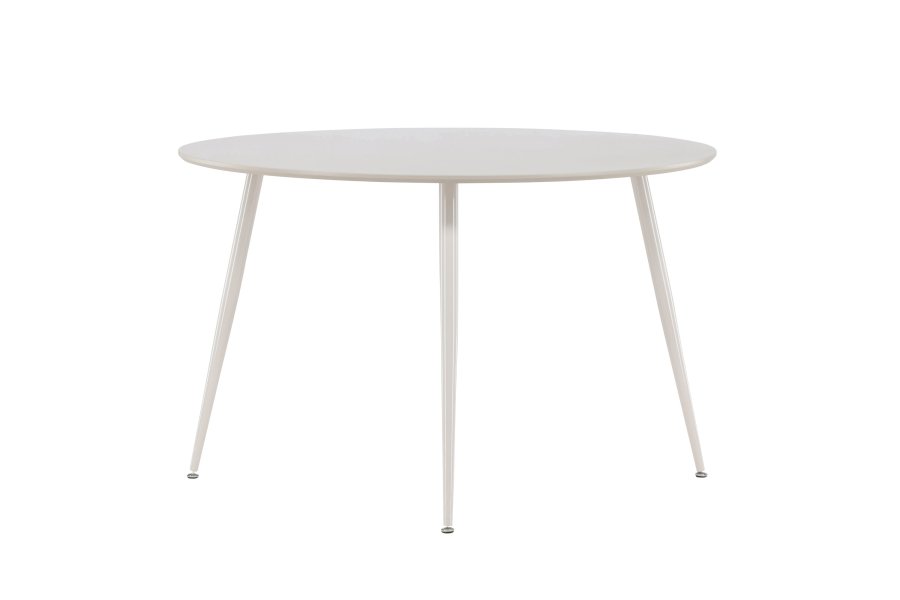 VENTURE DESIGN Plaza spisebord, rundt - beige MDF og stl (120)