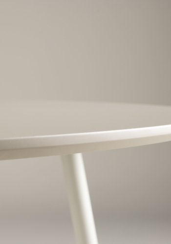 VENTURE DESIGN Plaza spisebord, rundt - beige MDF og stl (120)