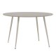 VENTURE DESIGN Plaza Esstisch, rund � beige MDF und Stahl (�120)