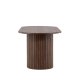 VENTURE DESIGN Hrn spisebord, oval - mocca MDF og stl (90x200)