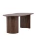 VENTURE DESIGN Hrn spisebord, oval - mocca MDF og stl (90x200)