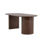 VENTURE DESIGN Hrn spisebord, oval - mocca MDF og stl (90x200)