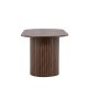 VENTURE DESIGN Hrn spisebord, oval - mocca MDF og stl (90x200)