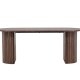 VENTURE DESIGN Hrn spisebord, oval - mocca MDF og stl (90x200)