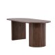 VENTURE DESIGN Hrn spisebord, oval - mocca MDF og stl (90x200)