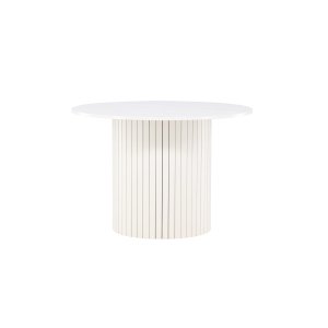 VENTURE DESIGN Härön matbord, runt - vit MDF och stl (110)