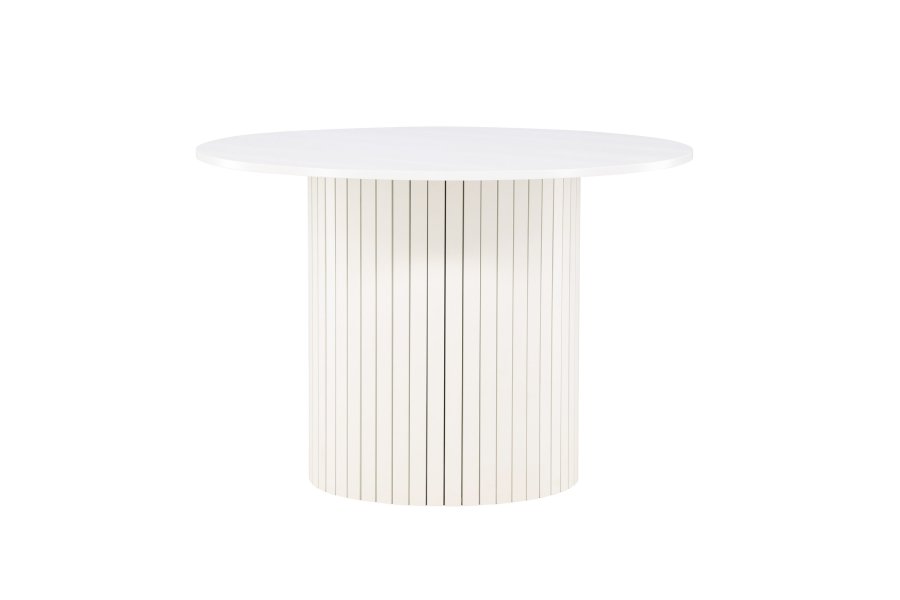 VENTURE DESIGN Härön spisebord, rundt - hvit MDF og stl (110)