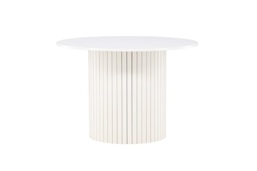 VENTURE DESIGN Härön spisebord, rundt - hvit MDF og stl (110)